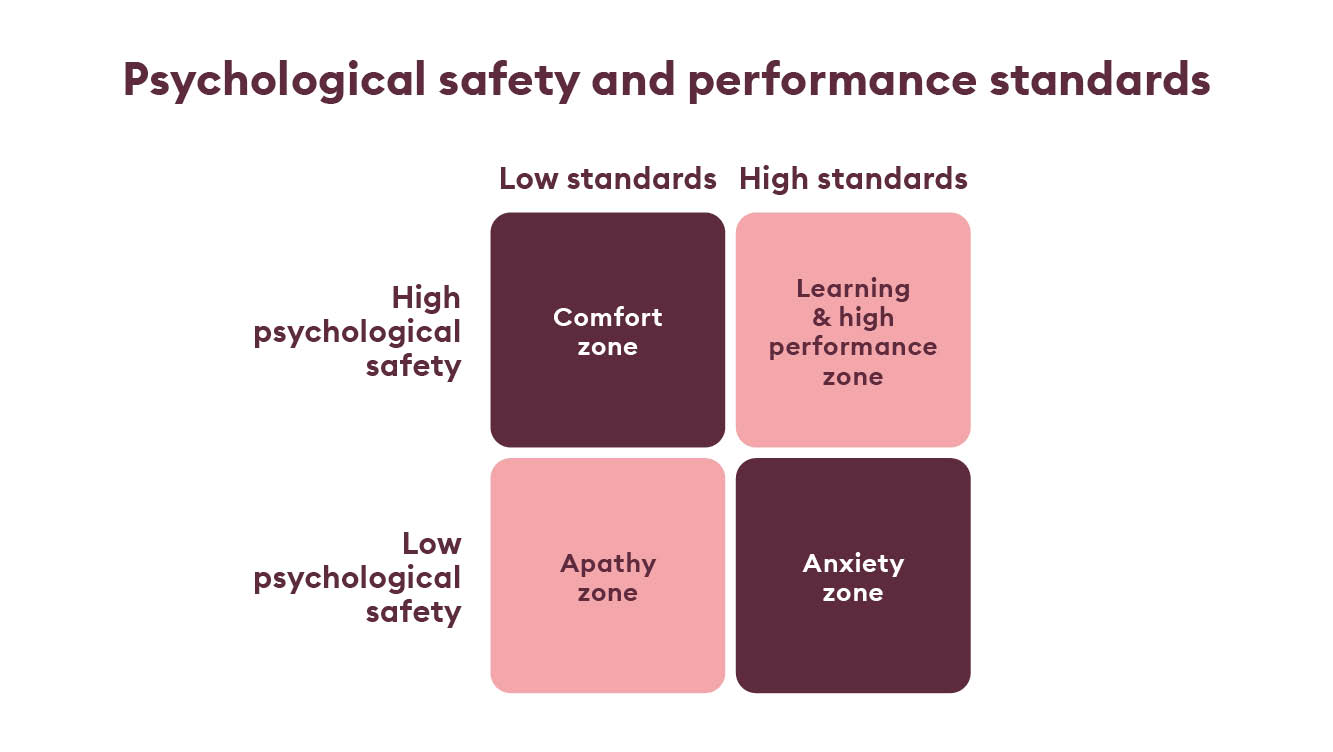 Psychological safety and performance standards